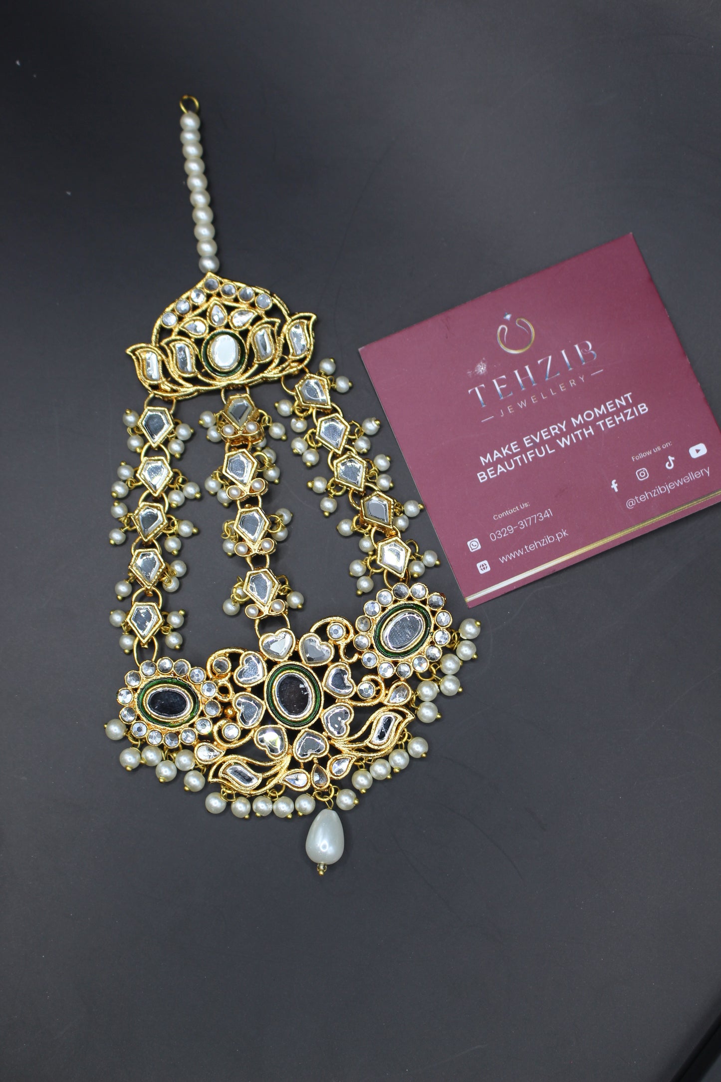 Golden Kundan Jhoomer