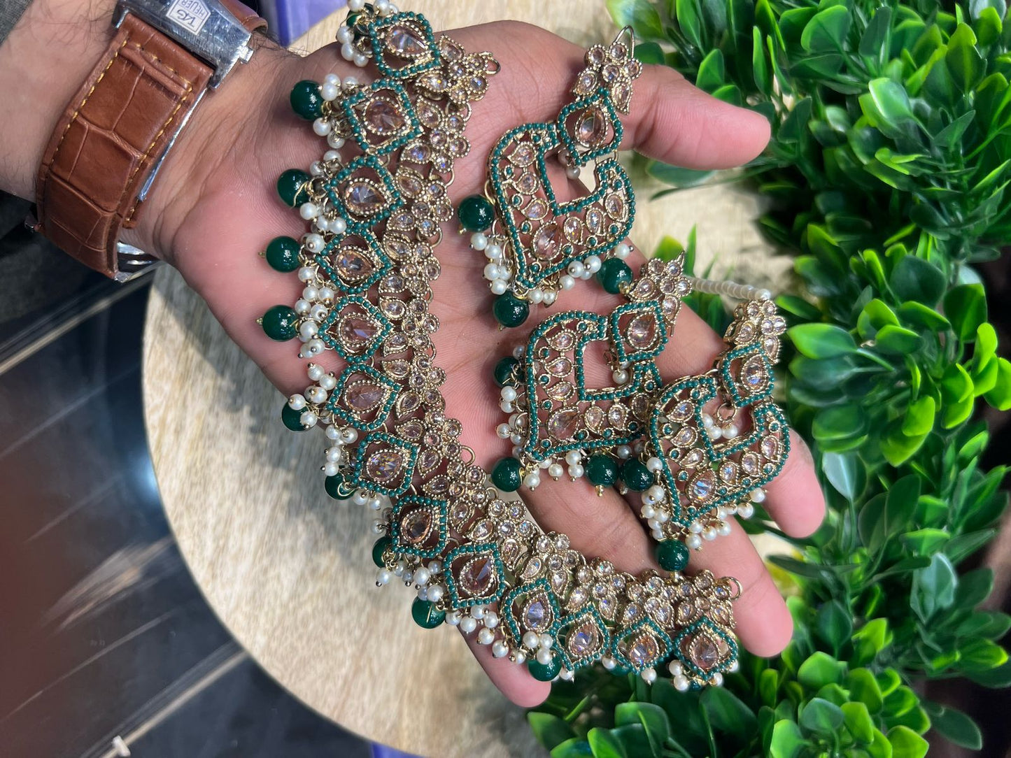 Maha Jabeen Zircon Necklace set