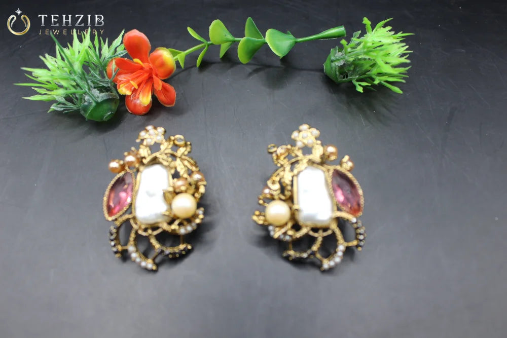 Antique Mother of Pearl Earrings