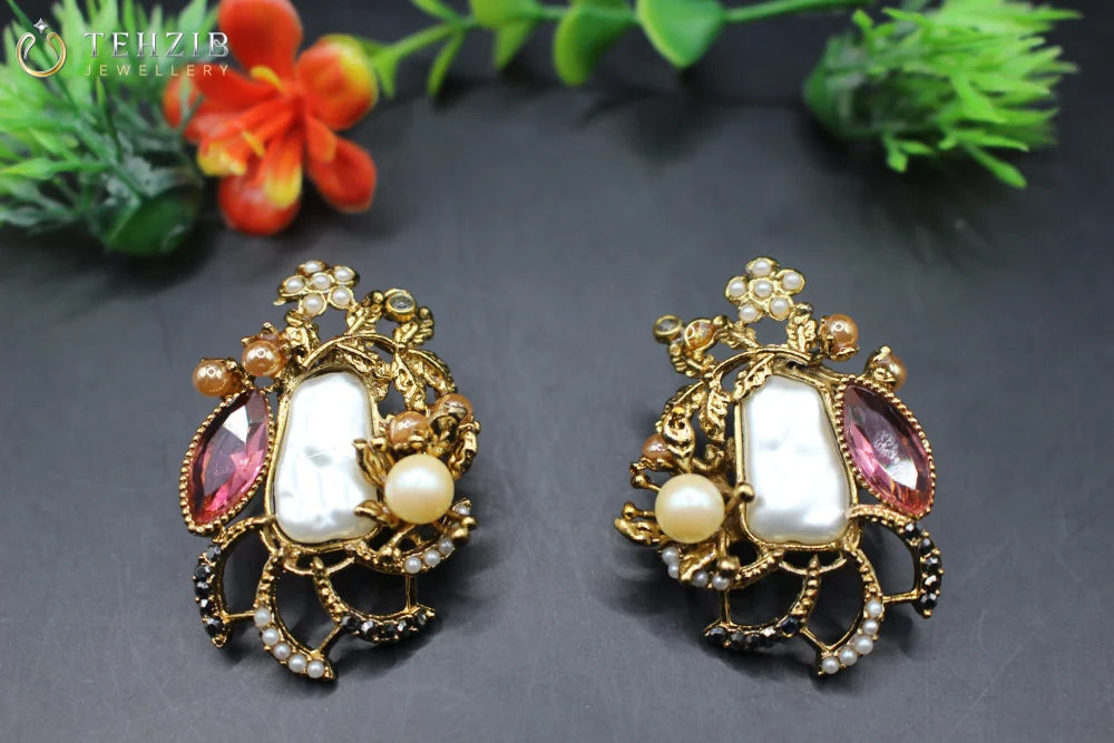 Antique Mother of Pearl Earrings