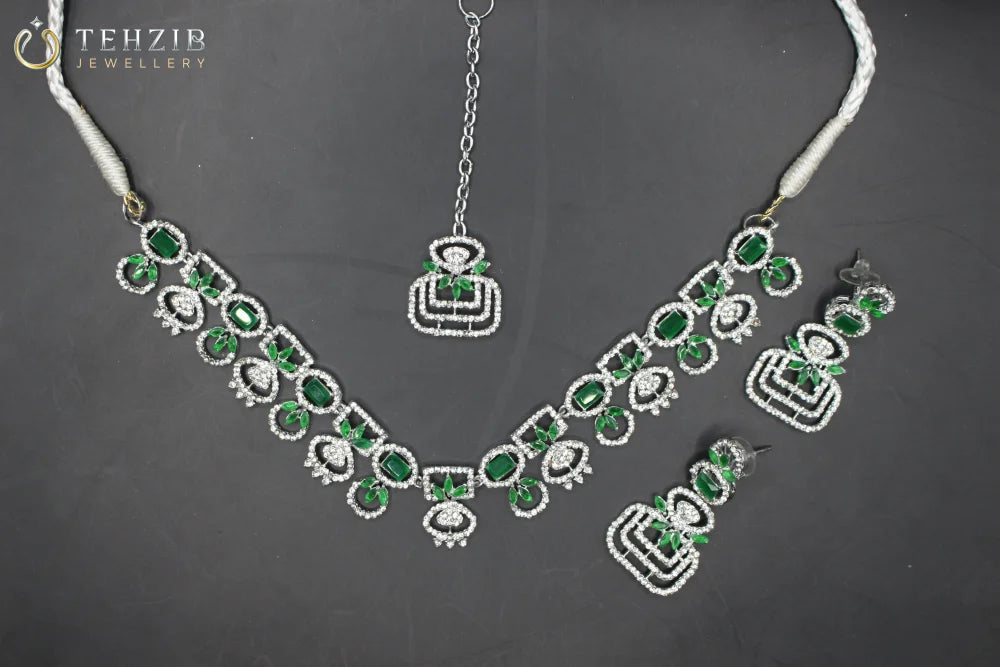 Beautiful American Diamond AD Necklace Set