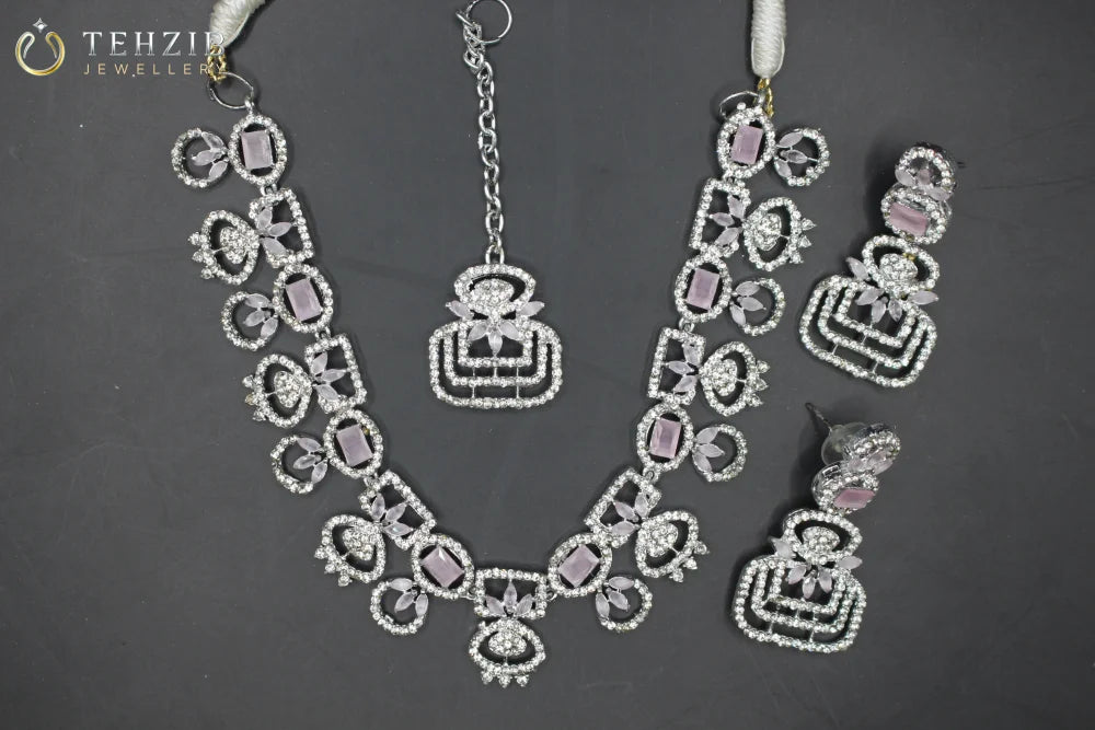 Beautiful American Diamond AD Necklace Set