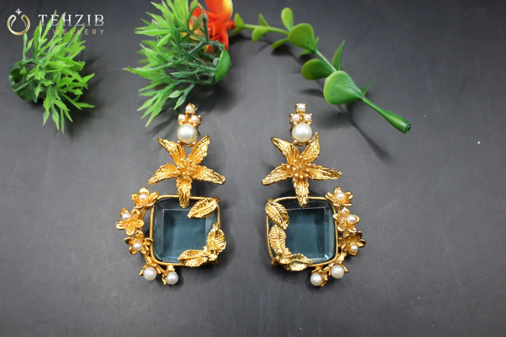Beautiful Designer Floral Studs