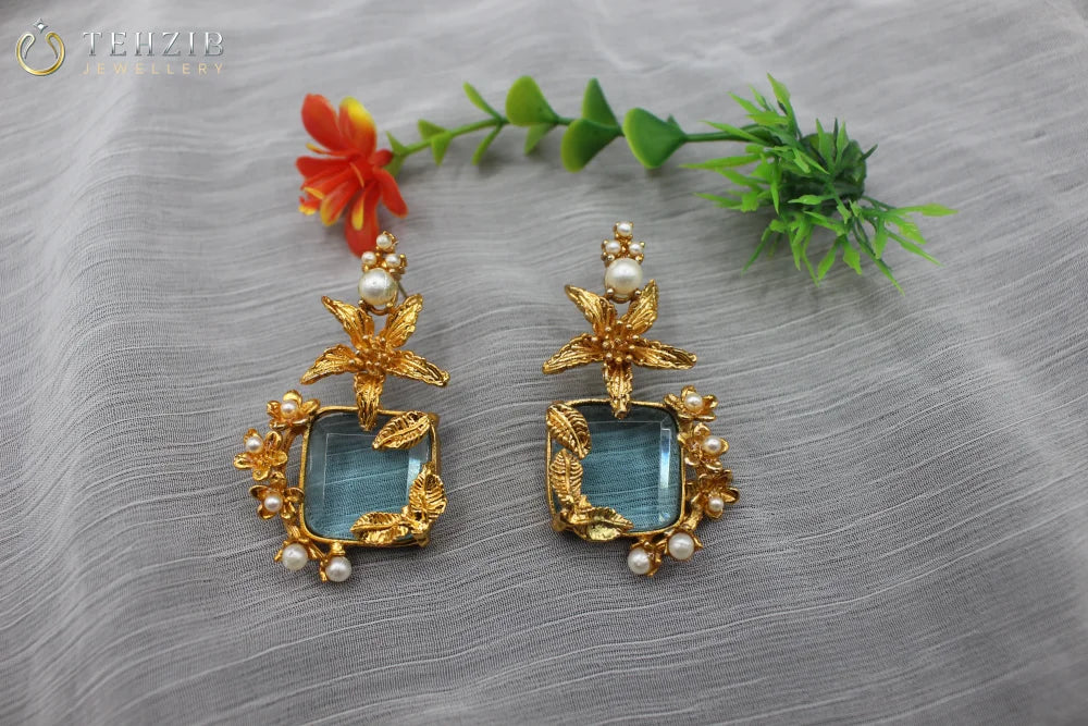 Beautiful Designer Floral Studs
