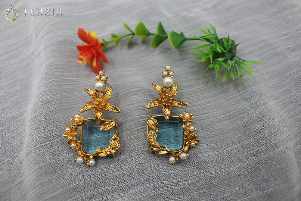 Beautiful Designer Floral Studs