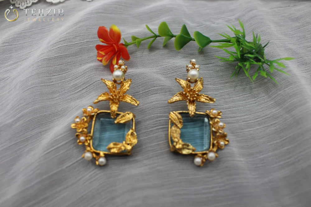 Beautiful Designer Floral Studs