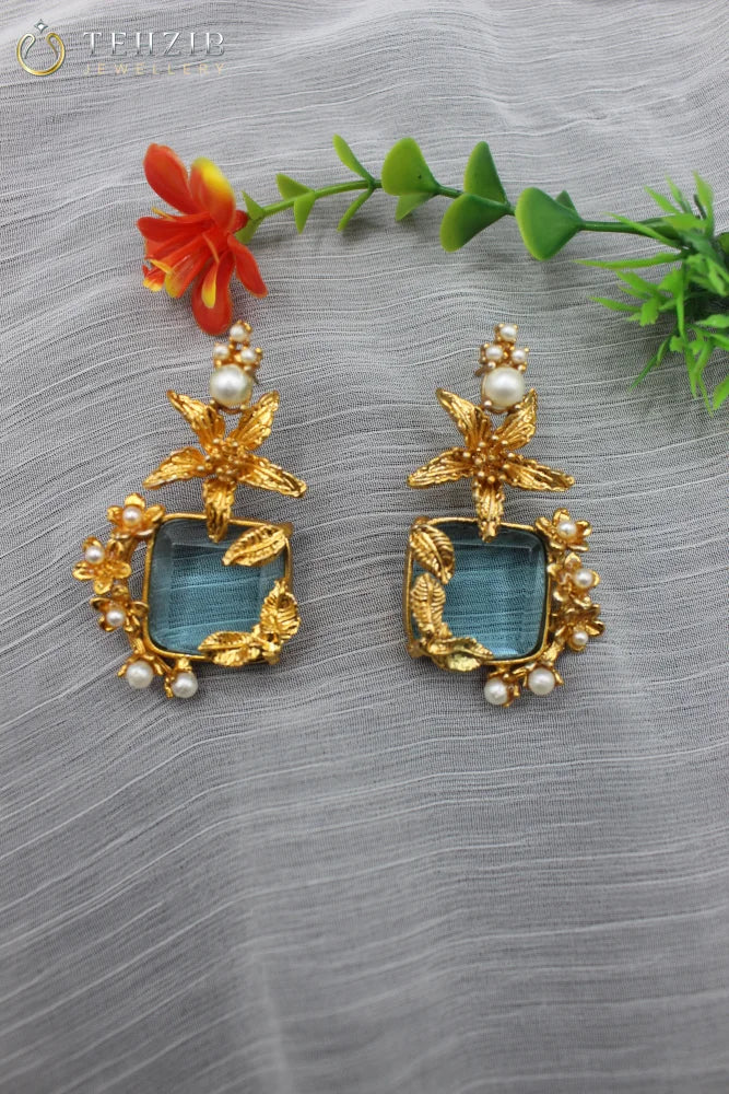 Beautiful Designer Floral Studs