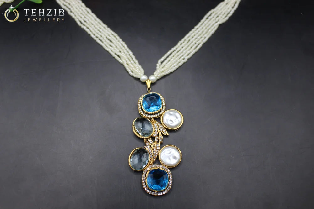 Gul Bahar Mother of Pearl Stuning Poth Mala