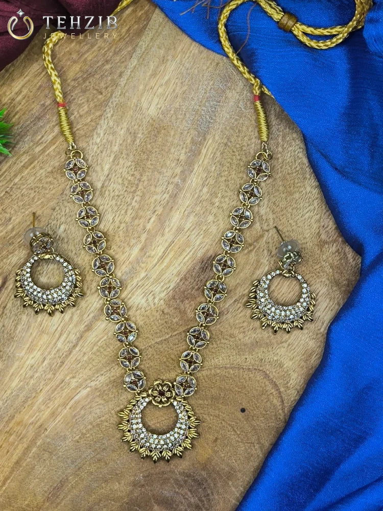 Premium Antique Zircon Necklace Set