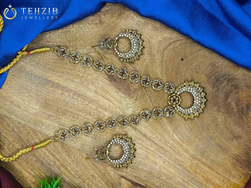 Premium Antique Zircon Necklace Set
