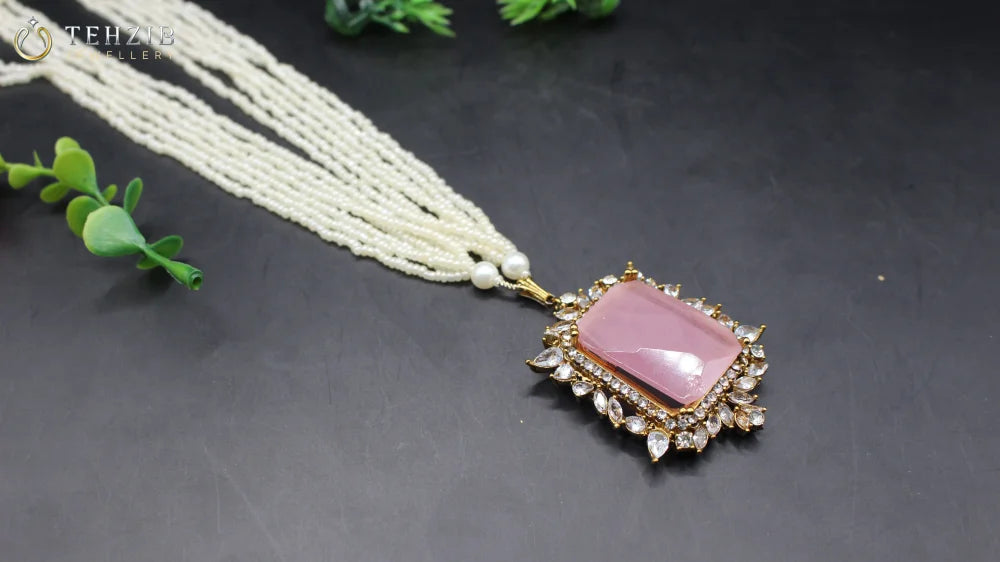 Premium Designer Zircon Big Stone Poth Mala