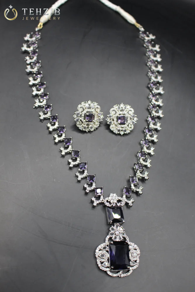 Nita Ambani Zircon Mala Necklace Set
