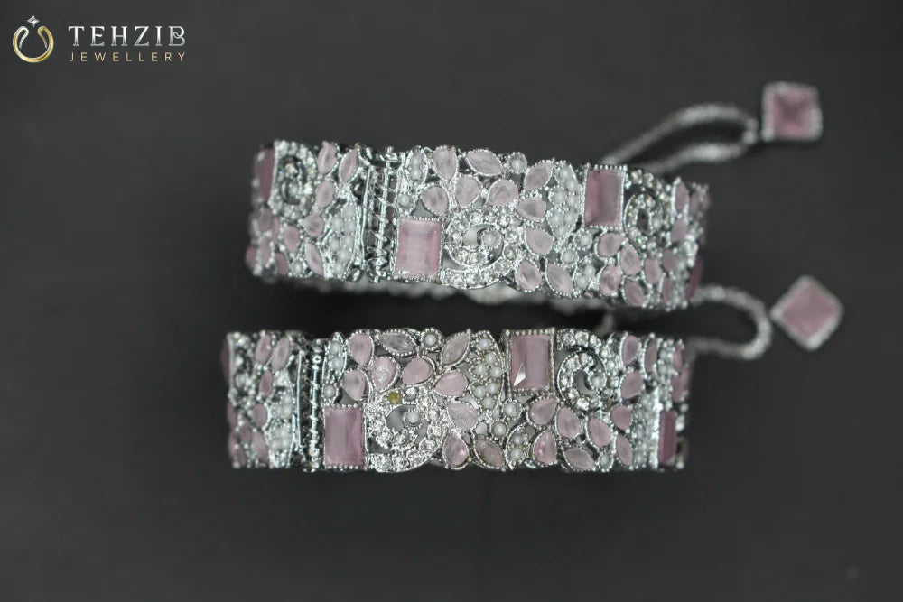 Premium Openable Pink Zircon Bangles