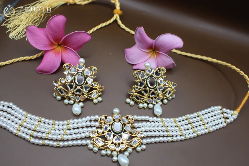 Premium Polki Kundan Choker Set