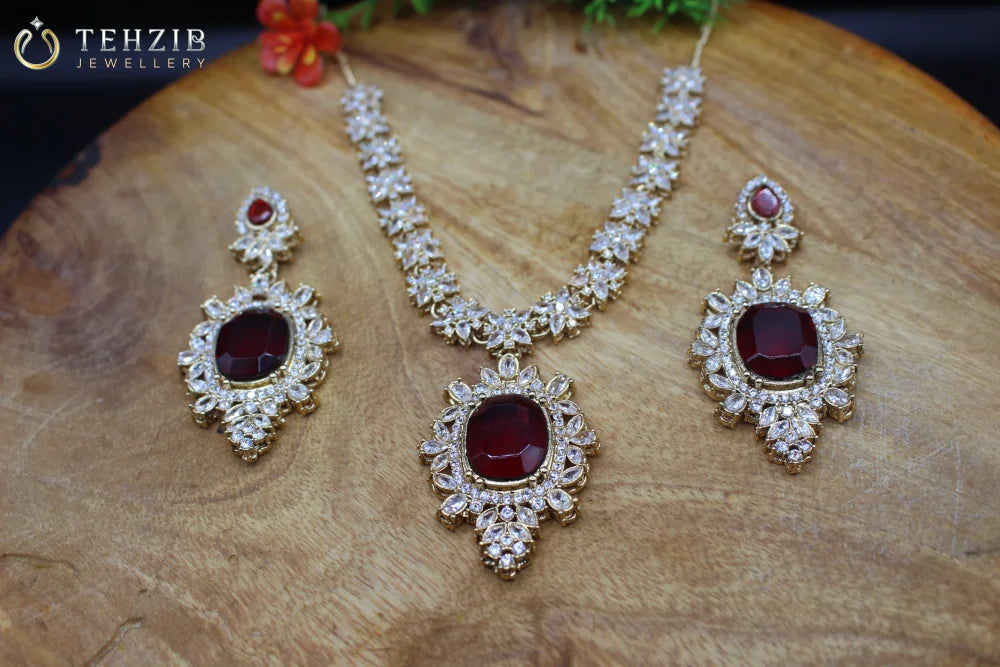 Premium Zarbahaar Necklace Set
