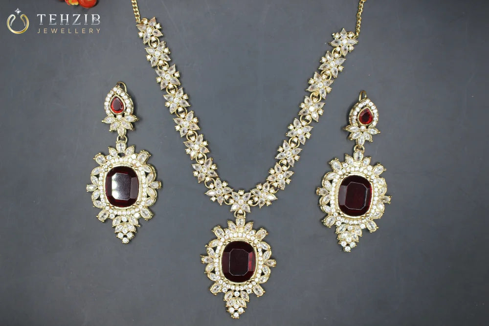 Premium Zarbahaar Necklace Set