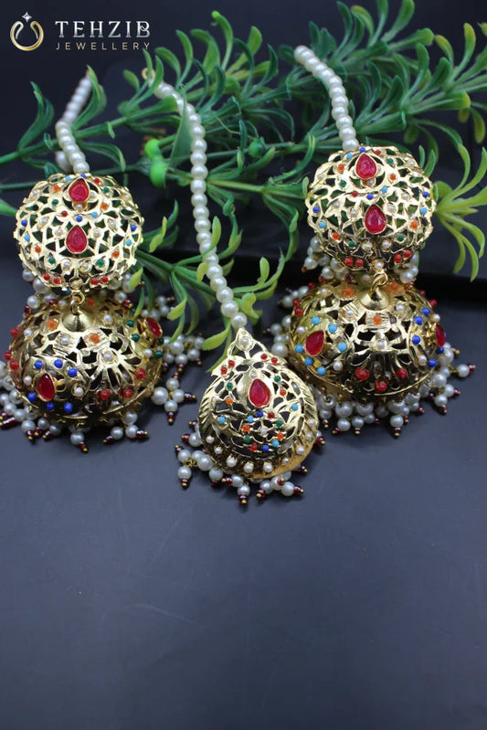 Hyderabadi Jhumka With Tikka
