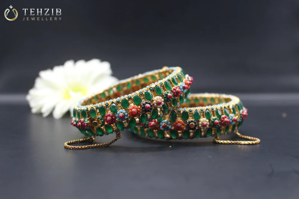 Premium Nauratan Adjustable Bangle