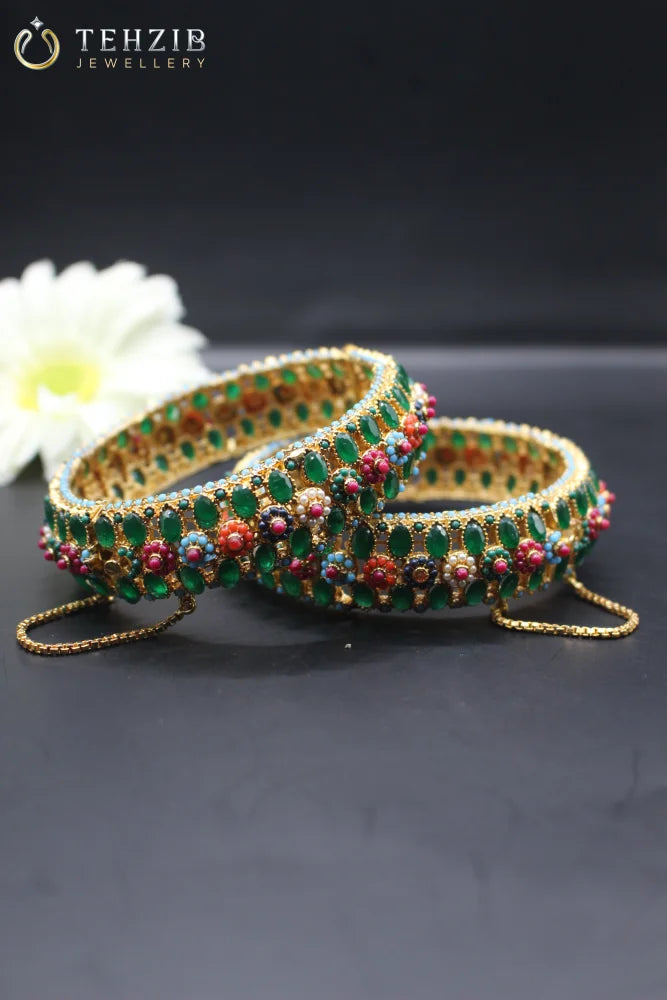 Premium Nauratan Adjustable Bangle