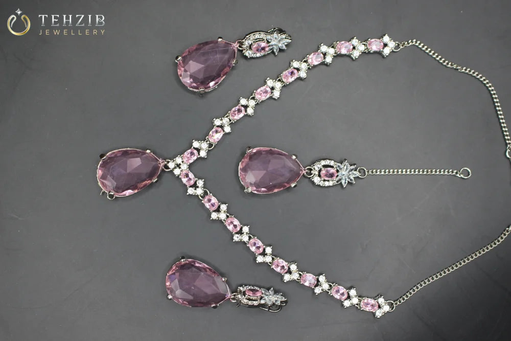 Doublet Semi precious Zircon Viva Designer Classy touch Party Wear