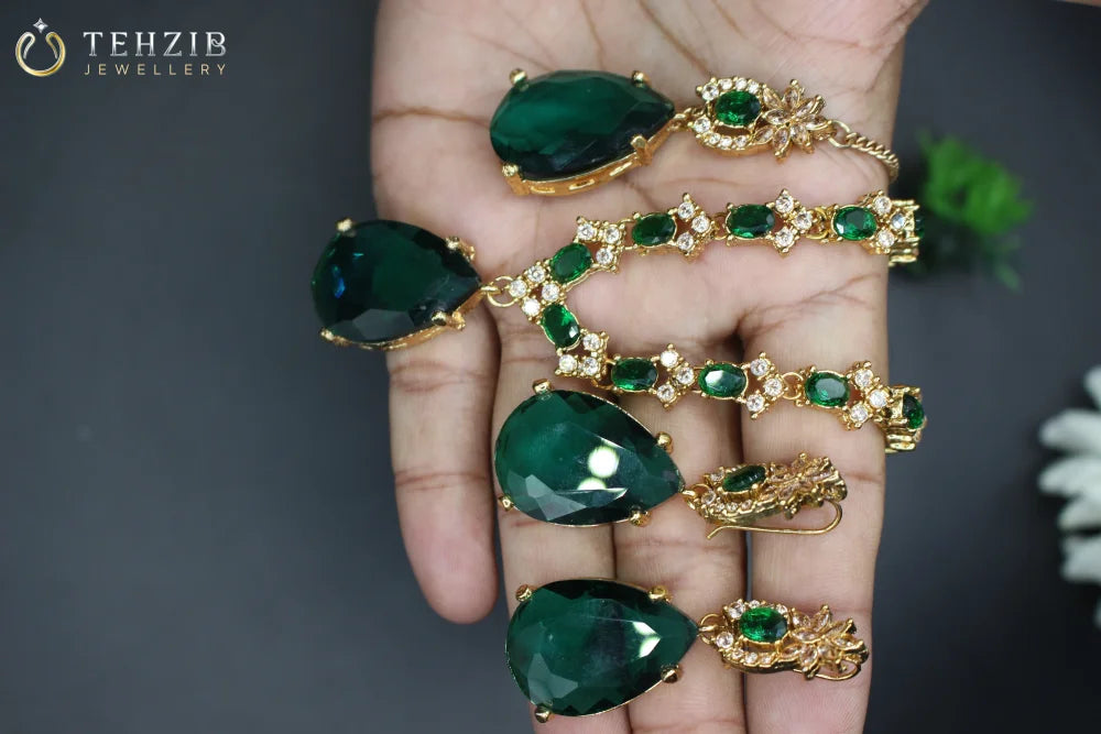 Doublet Semi precious Zircon Viva Designer Classy touch Party Wear