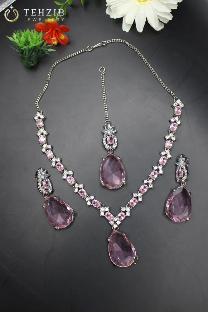 Doublet Semi precious Zircon Viva Designer Classy touch Party Wear