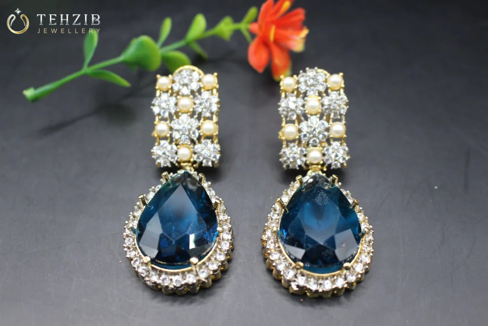 Premium Design Imported Stone Nelofer Earrings