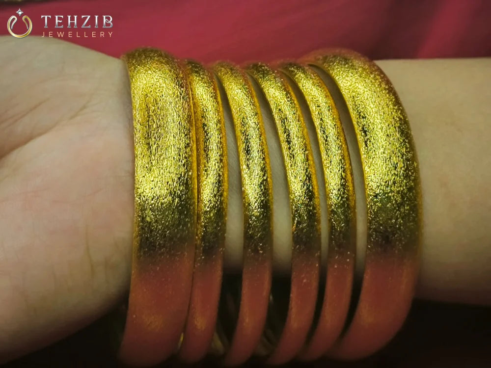 Trending Mahira Khan Gold Shine Bangles