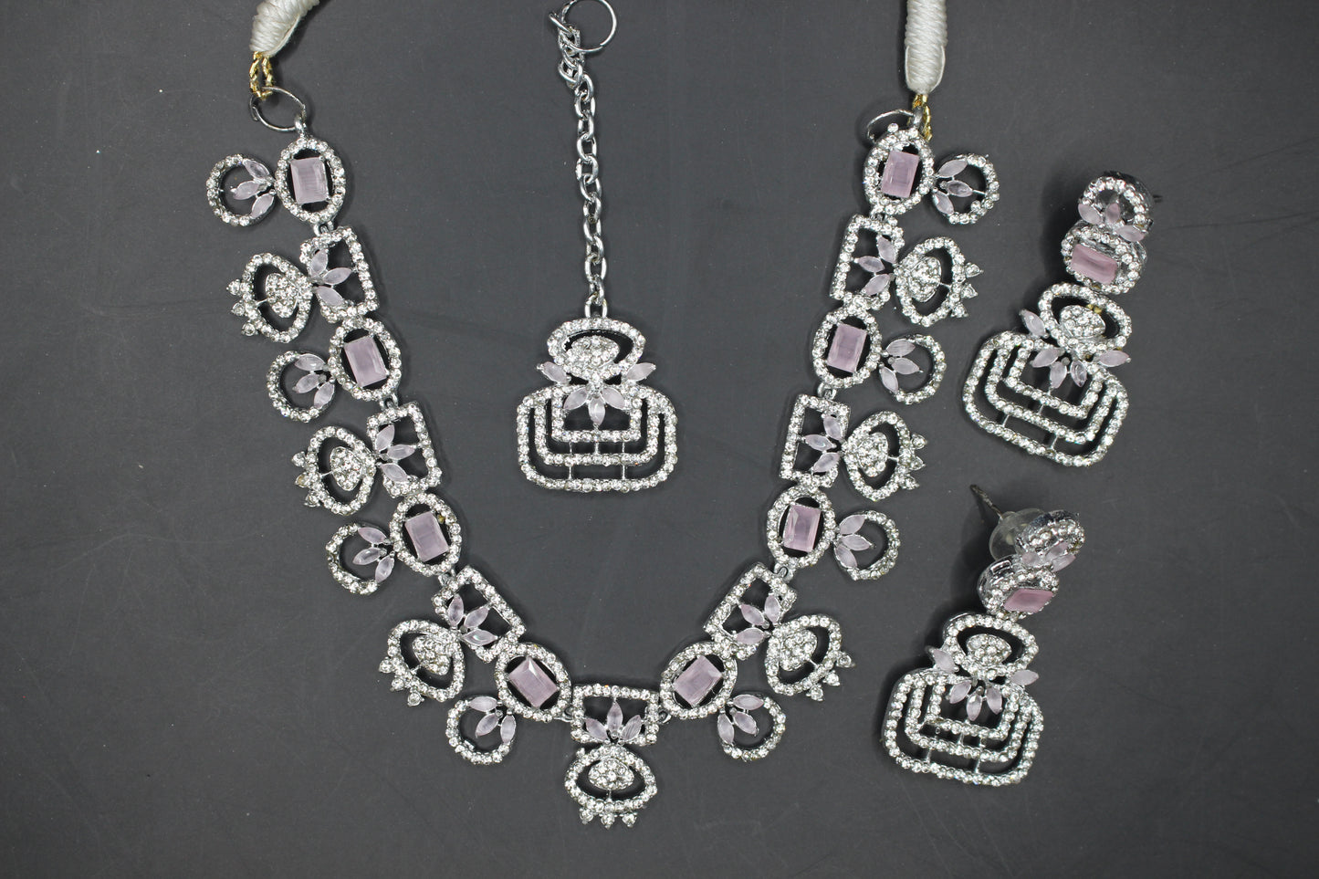 Beautiful American Diamond AD Necklace Set