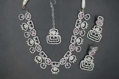 Beautiful American Diamond AD Necklace Set