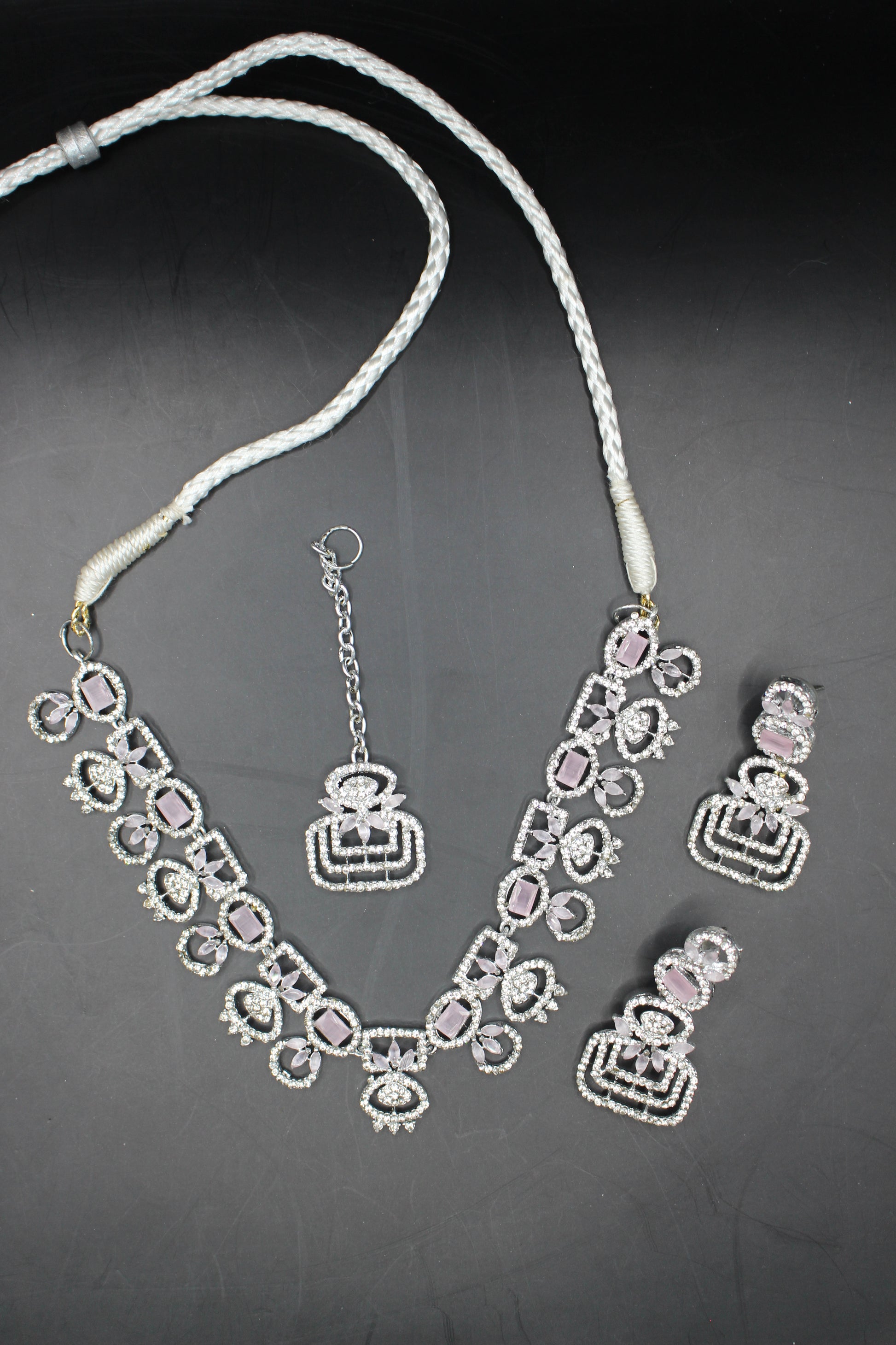 Beautiful American Diamond AD Necklace Set