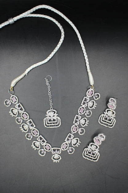 Beautiful American Diamond AD Necklace Set