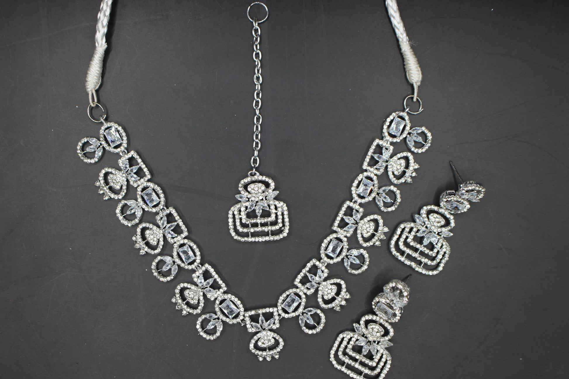 Beautiful American Diamond AD Necklace Set