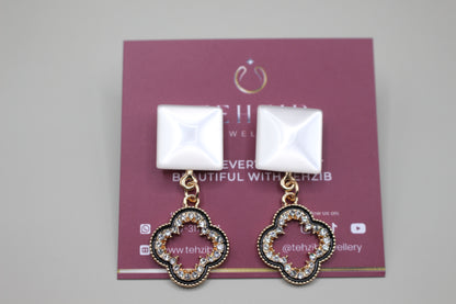 Stylish Clover Drop Earrings 