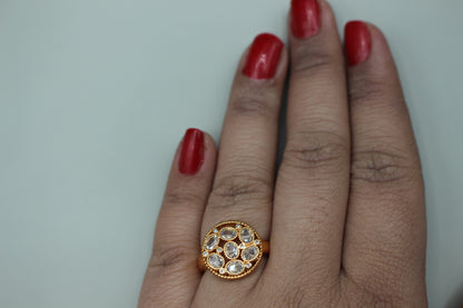 Chandni Gold Kundan Ring