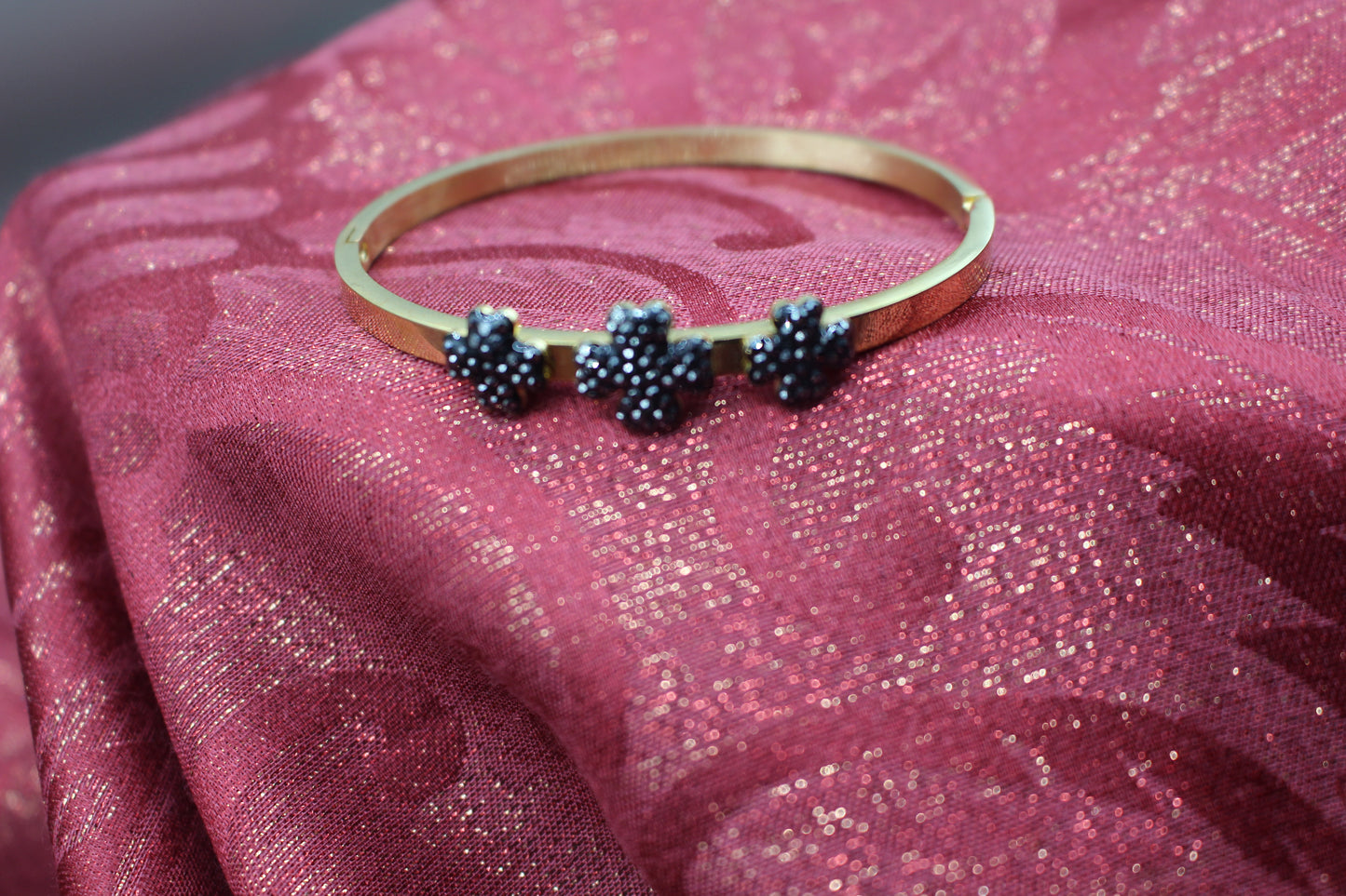 Gorgeous Floral Brass Kara Bracelet