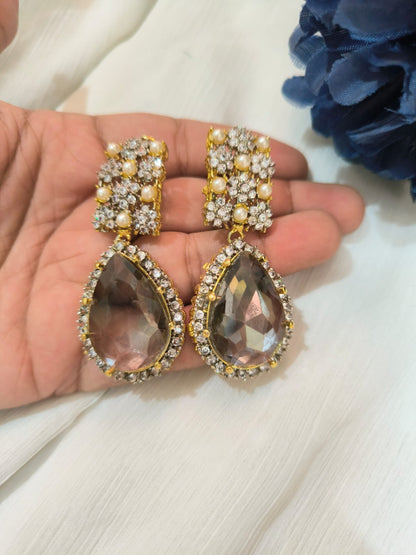 Beautiful Crystal Zircon Earrings 