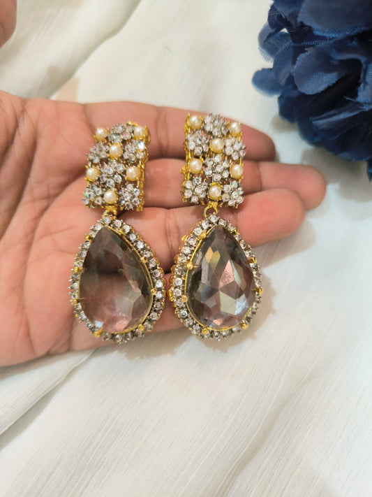Beautiful Crystal Zircon Earrings 