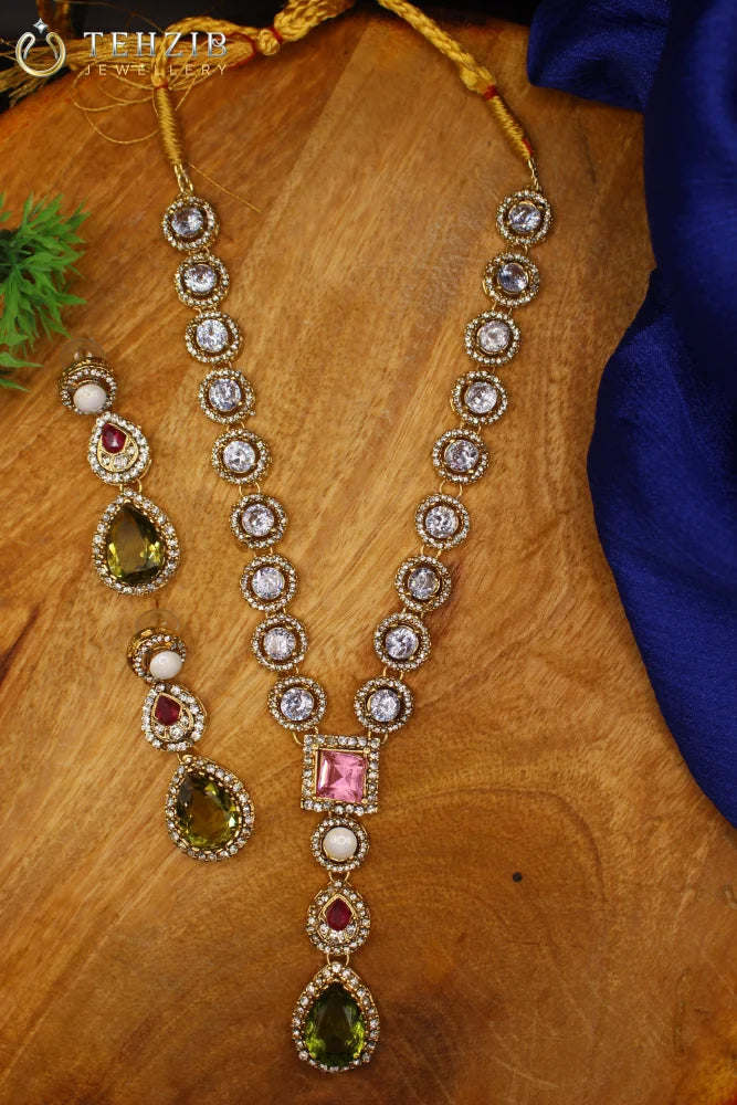 Antique Multistone Mala Necklace Set