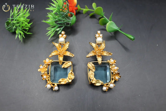 Beautiful Designer Floral Studs