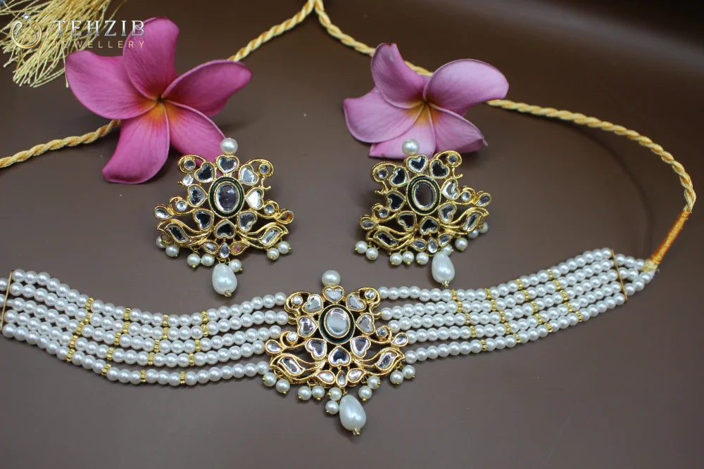 Premium Polki Kundan Choker Set 