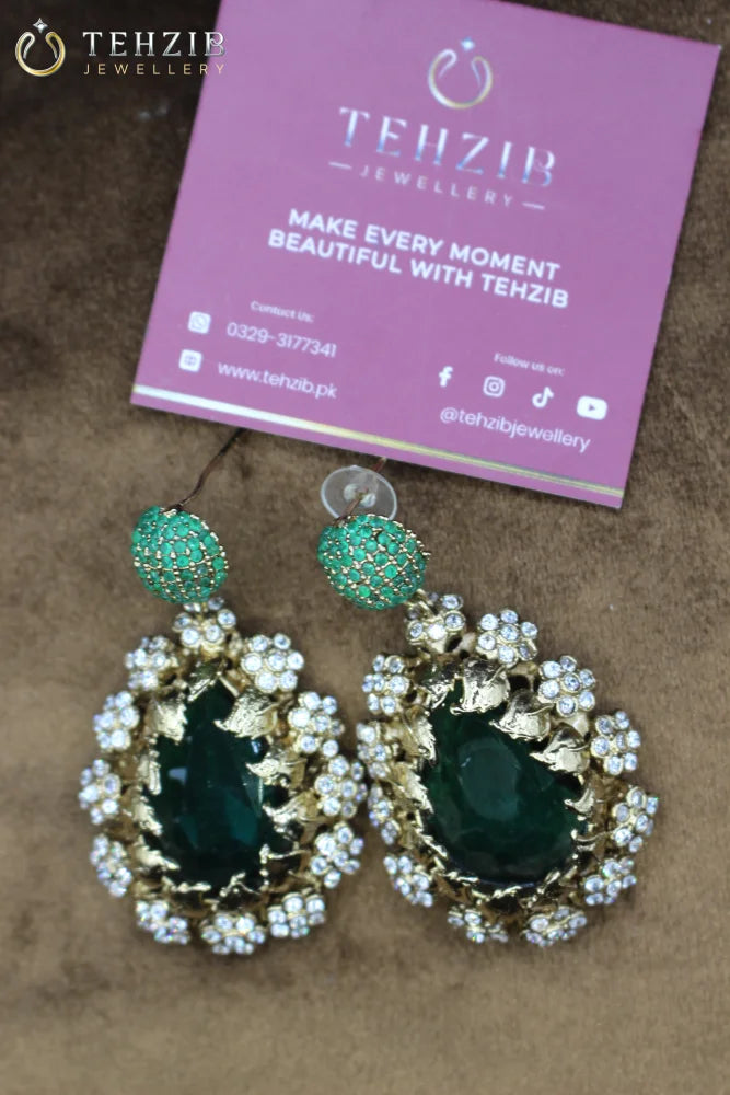 Emerald Green Earring