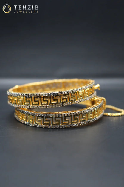 Victorian Golden Adjustable Bangles