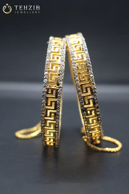 Victorian Golden Adjustable Bangles