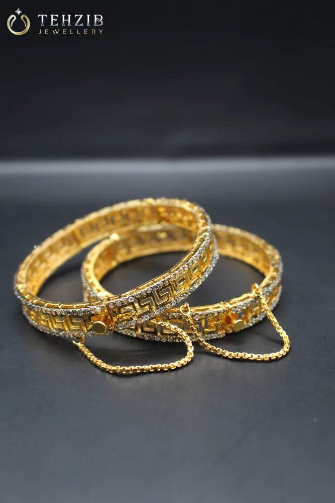 Victorian Golden Adjustable Bangles