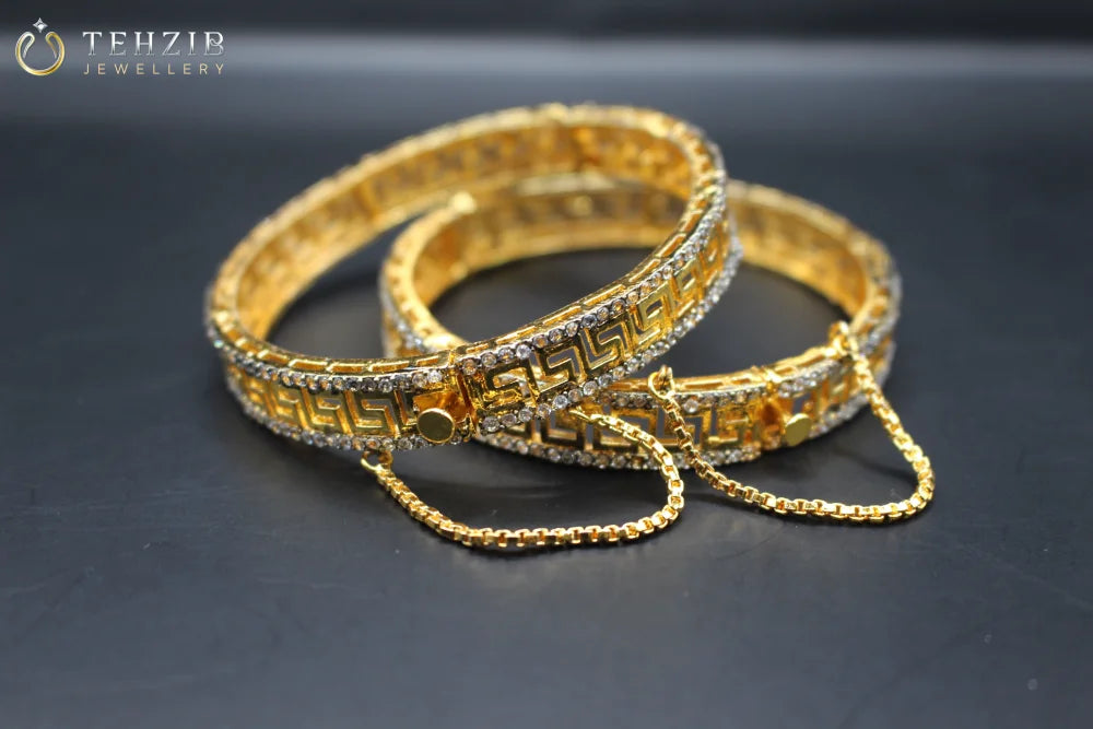 Victorian Golden Adjustable Bangles