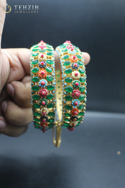 Premium Nauratan Adjustable Bangle 