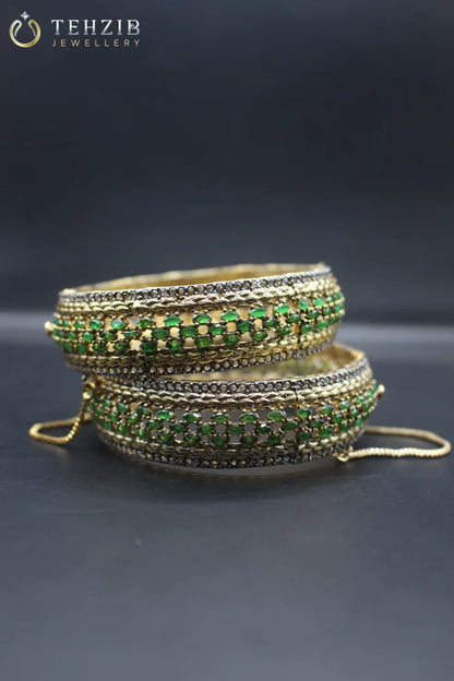 Premium Emerald Adjustable Bangle 