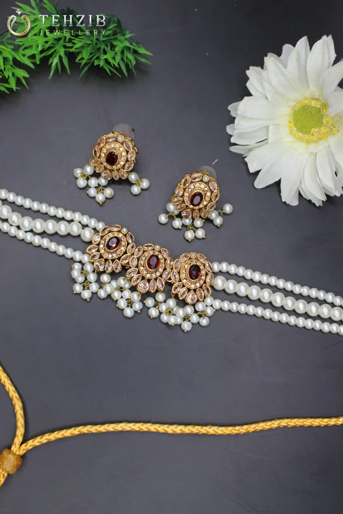 Precious Lite Designers Chocker Set With Earrings