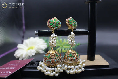 Traditional Kundan Nauratan Jhumka